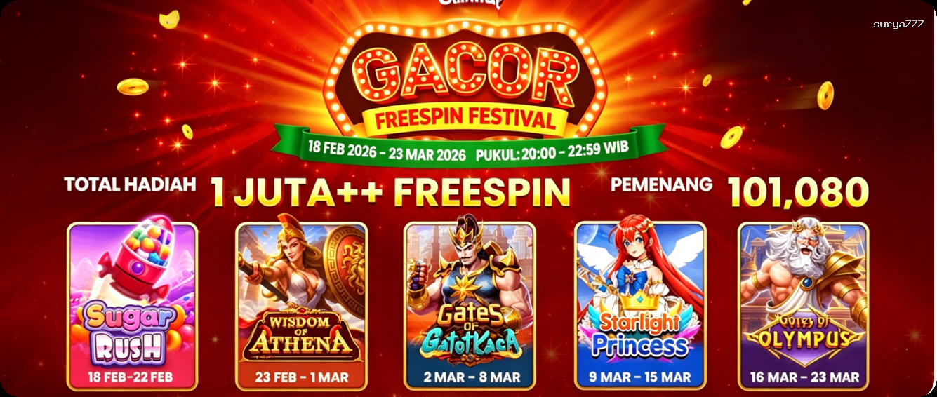 Login surya777 Sekarang Bonus Melimpah